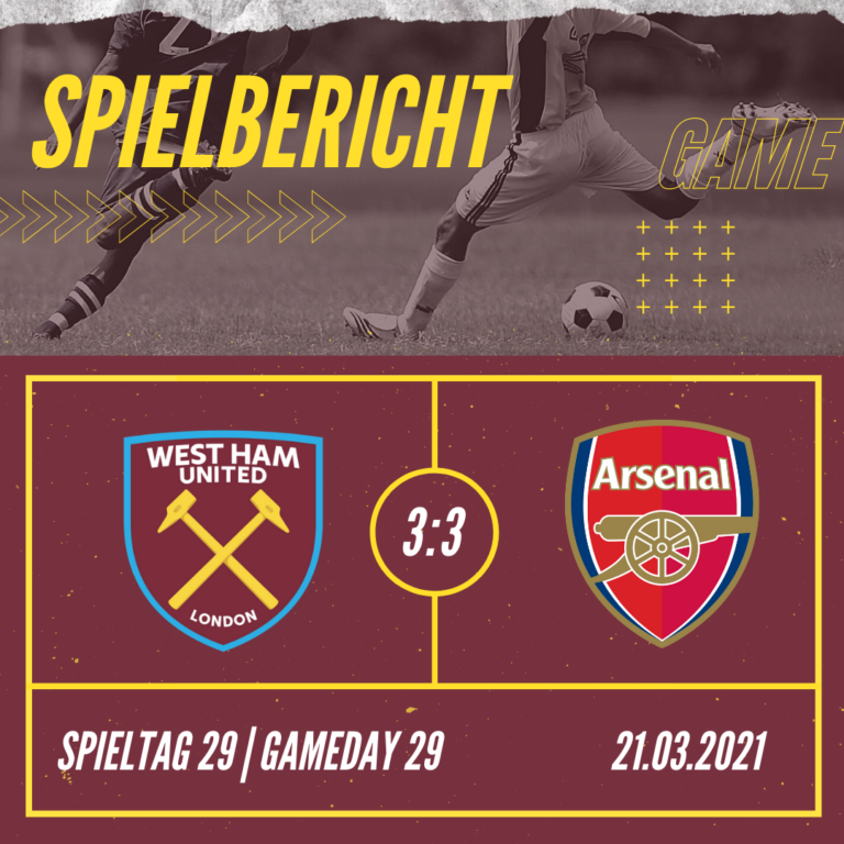 Spielbericht - West Ham gg. Arsenal - 21.03.2020